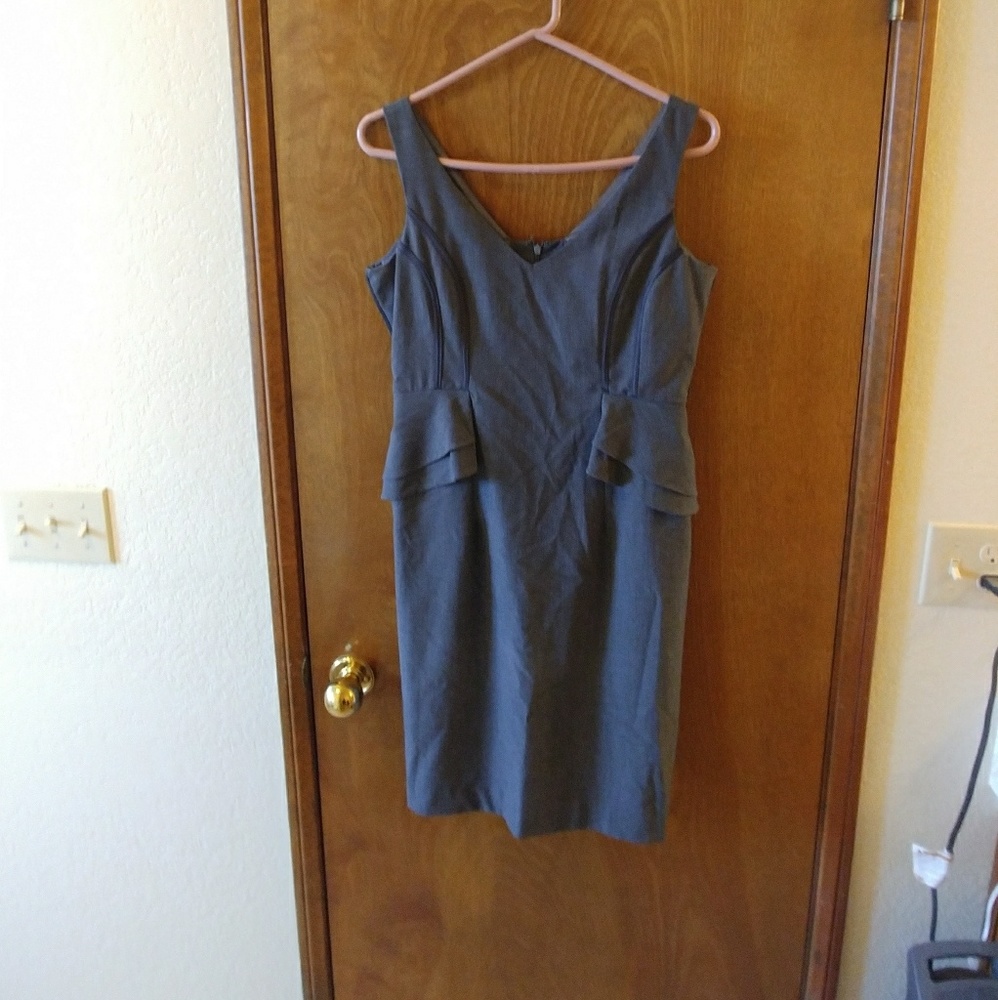 New York & Company grey peplum dress, size 2
